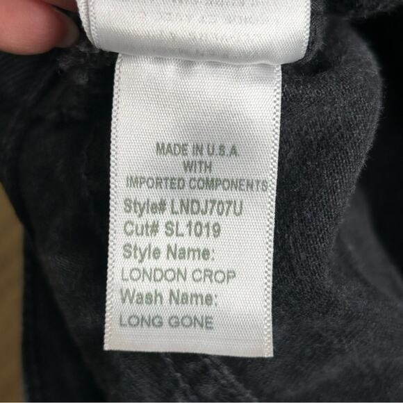 SLVRLAKE London Long Gone Washed Black Distressed Straight Leg Jeans Size 24 - Picture 8 of 10